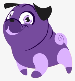 Toy Dog,pug,purple - Purple Dog Clipart, HD Png Download, Free Download