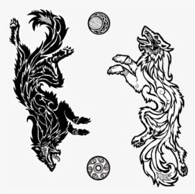 Viking Tribal Tattoos - Norse Wolf Tattoo Designs, HD Png Download, Free Download