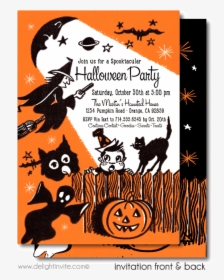 Vintage Halloween Invitations, HD Png Download, Free Download
