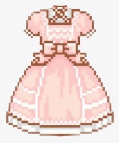 #pink #cute #dress #lolita #sweetlolita #pixel #kawaii - Pixel Art Dress, HD Png Download, Free Download
