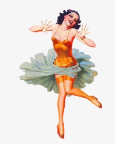 Pinup Girl Png - Pin Up Vintage Dance, Transparent Png, Free Download