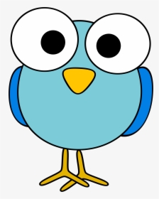 Googley Eye Bird Blue 555px - Cartoon Bird With Big Eyes, HD Png Download, Free Download