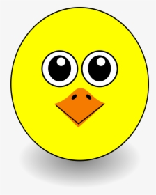 Bird - Face - Clip - Art - Cartoon Chick Face - Smiley Face, HD Png Download, Free Download