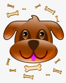 Puppy Face And Doggy Bones Clipart , Png Download - Dog Licks, Transparent Png, Free Download