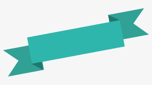 Diagonal Green Ribbon Banner With Fold Wedge End, HD Png Download, Free Download