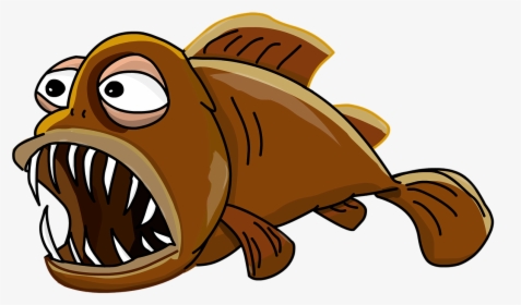 Lantern Fish, Fish, Jaw, Big Mouth, Cartoon Character - Big Fish Cartoon Png, Transparent Png, Free Download