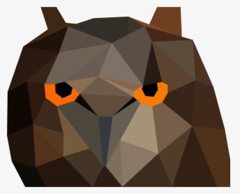 Low Poly Owl Head Clip Arts - Owl, HD Png Download, Free Download