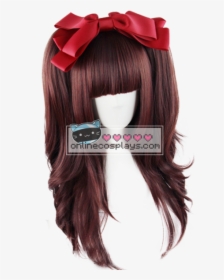 Lolita Red / Brown Mixed Double Pony Tail Straight - Lolita Wig, HD Png Download, Free Download