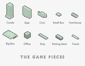 Mall Clipart Small Strip - Game Pieces Buildings, HD Png Download, Free Download