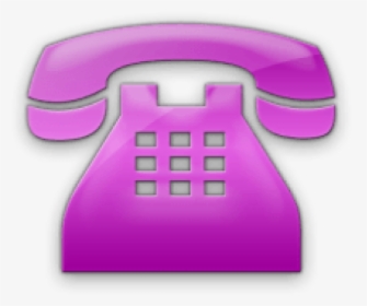 Telephone Clipart Purple Phone - Purple Telephone Clipart, HD Png Download, Free Download