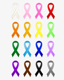 Cancer Awareness Ribbon Clip Art - Transparent Background Cancer Ribbons, HD Png Download, Free Download