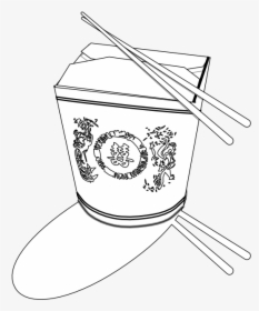 Chinese Food Pencil In - Black And White Chinese Food Clipart, HD Png Download, Free Download