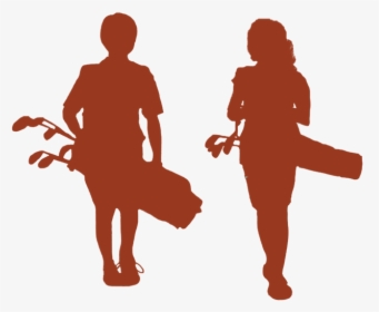 Kids Golfing Silhouette, HD Png Download, Free Download