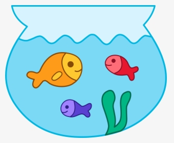 Clip Art Empty Big Fish Tank With Water Clipart Transparent - Fish In Bowl Clip Art, HD Png Download, Free Download