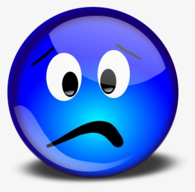 Smiley - Face - Thumbs - Down - Clipart - Blue Sad Smiley Face, HD Png Download, Free Download