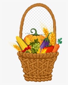 Cornucopia X Thanksgiving Clip Art Basket Clipart Transparent - Basket Easter Basket Flower Bucket Clipart, HD Png Download, Free Download