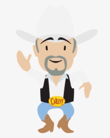 Chuy White Shirt And White Hat - Shirt, HD Png Download, Free Download