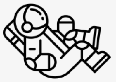 Astronaut Black And White Png, Transparent Png, Free Download