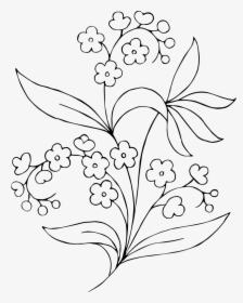 Flower Black And White Summer Clip Art Black And White - Transparent Black And White Flowers Clipart, HD Png Download, Free Download