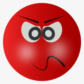 Clip Art Angry Mean Smiley Clipart - Red Face Clipart, HD Png Download, Free Download