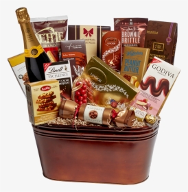 Signature Sweets With Champagne - Gift Basket, HD Png Download, Free Download