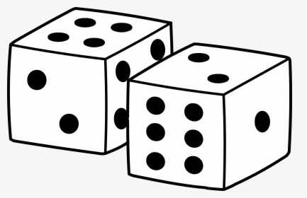 Simple Playing Dice Design - Clipart Black And White Dice, HD Png Download, Free Download