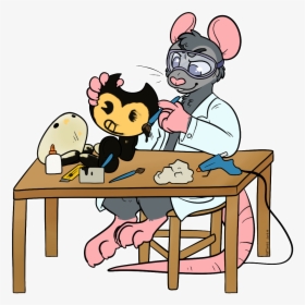 Fabrice The Rat Crafting A Puppet Bendy From Bendy - Bendy Puppet, HD Png Download, Free Download
