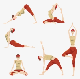 Yoga Beauty Vector Fitness Exercise Physical - Vector Graphics, HD Png Download, Free Download