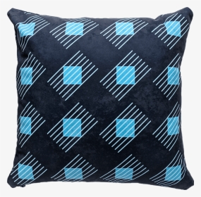 Patterned Faux Suede Blue Throw Pillow - Cushion, HD Png Download, Free Download