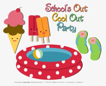 Schools Out Clip Art For Summer Cliparts - Summer Pool Party Images Clip Art, HD Png Download, Free Download