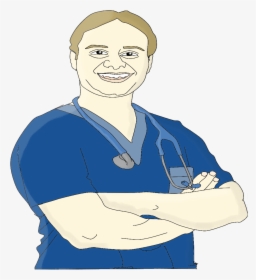 Transparent Nurse Silhouette Png - Nursing Male Drawing, Png Download, Free Download