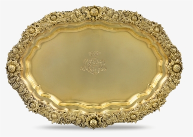 Chrysanthemum Silver Gilt Serving Tray By Tiffany & - Platter, HD Png Download, Free Download