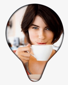 A Young Woman Drinking A Cup Of Coffee - Girl, HD Png Download, Free Download