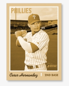 Cesar Hernandez 2019 Heritage Baseball Base Poster - College Baseball, HD Png Download, Free Download