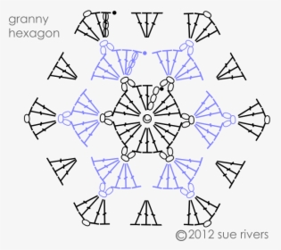 Granny Hexagon Crochet Pattern Free, HD Png Download, Free Download