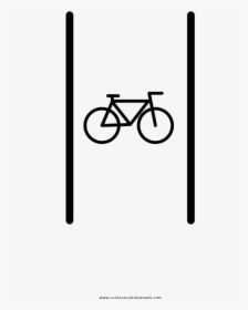 Bicycle Lane Coloring Page - Road Bicycle, HD Png Download, Free Download