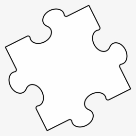 Jigsaw Puzzle Piece Outline Clip Art At Clker - Puzzle Piece White Png, Transparent Png, Free Download