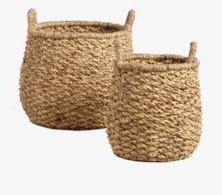 Woven Baskets - Hyacinth Basket With Side Handle, HD Png Download, Free Download