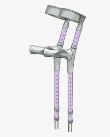 Custom Ergonomic Crutch - Coloured Double Adjustable Aluminium Forearm Crutches, HD Png Download, Free Download