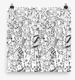 Cat Doodle Poster, HD Png Download, Free Download