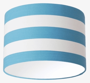 Sky Blue And White Striped Drum Lampshade - Lampshade, HD Png Download, Free Download