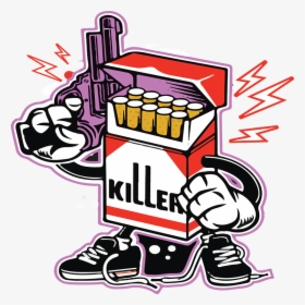 T Shirt Design Png - Cartoon Character With Smoking, Transparent Png, Free Download