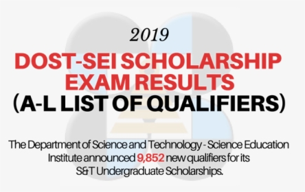 Dost Scholarship Exam Result - Dost Passers 2019 List, HD Png Download, Free Download