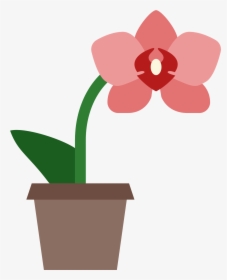 Orchid Transparent Cartoon - Orchidee Icon, HD Png Download, Free Download