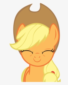 Applejack, Happy, Safe, Smiling, Tired - My Little Pony Apple Jack Head, HD Png Download, Free Download