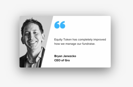 Bryan Gro Equity Token Testimonial 2 - Graphic Design, HD Png Download, Free Download