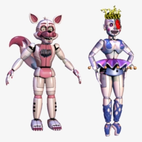Funtimefoxy And Ballora Horrortale Style By Metaknight4life - Ballora And Funtime Foxy, HD Png Download, Free Download