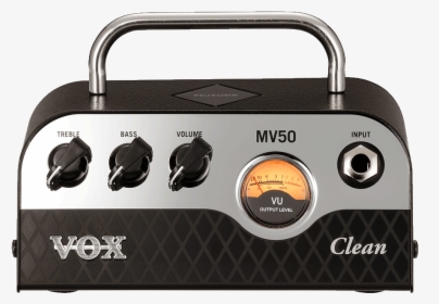 Front View Of Black And Silver Vox Mini Amplifier Head"  - Vox Mv50, HD Png Download, Free Download