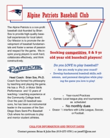 Alpinepatriots Promo5 - Baseball Player Clip Art, HD Png Download, Free Download