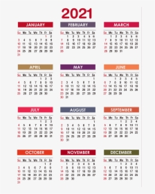 Calendar 2021 Png Image - 2020 Calendar Printable Pdf, Transparent Png, Free Download